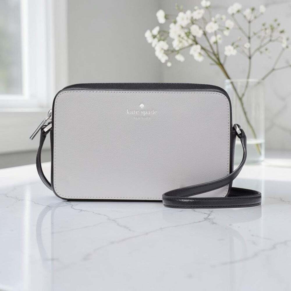 Kate Spade NWT Sienna Crossbody Bag Nimbus Grey Multi Leather Purse KE749 $299
